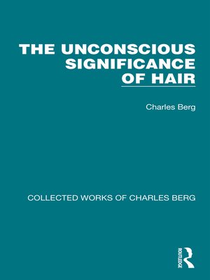 cover image of The Unconscious Significance of Hair
